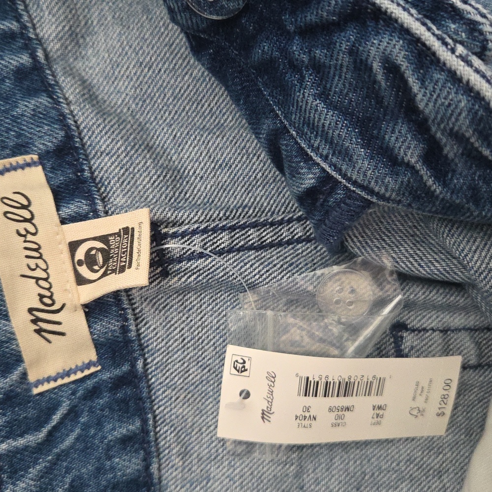Madewell Denim Culottes Cropped Wide-Leg Jeans Contemporary Summer Cotton 30 NWT - Picture 8 of 12